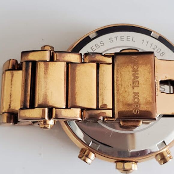 Michael Kors Women's Parker Rose Gold Chronograph Watch with Crystals MK5491 - Picture 8 of 12